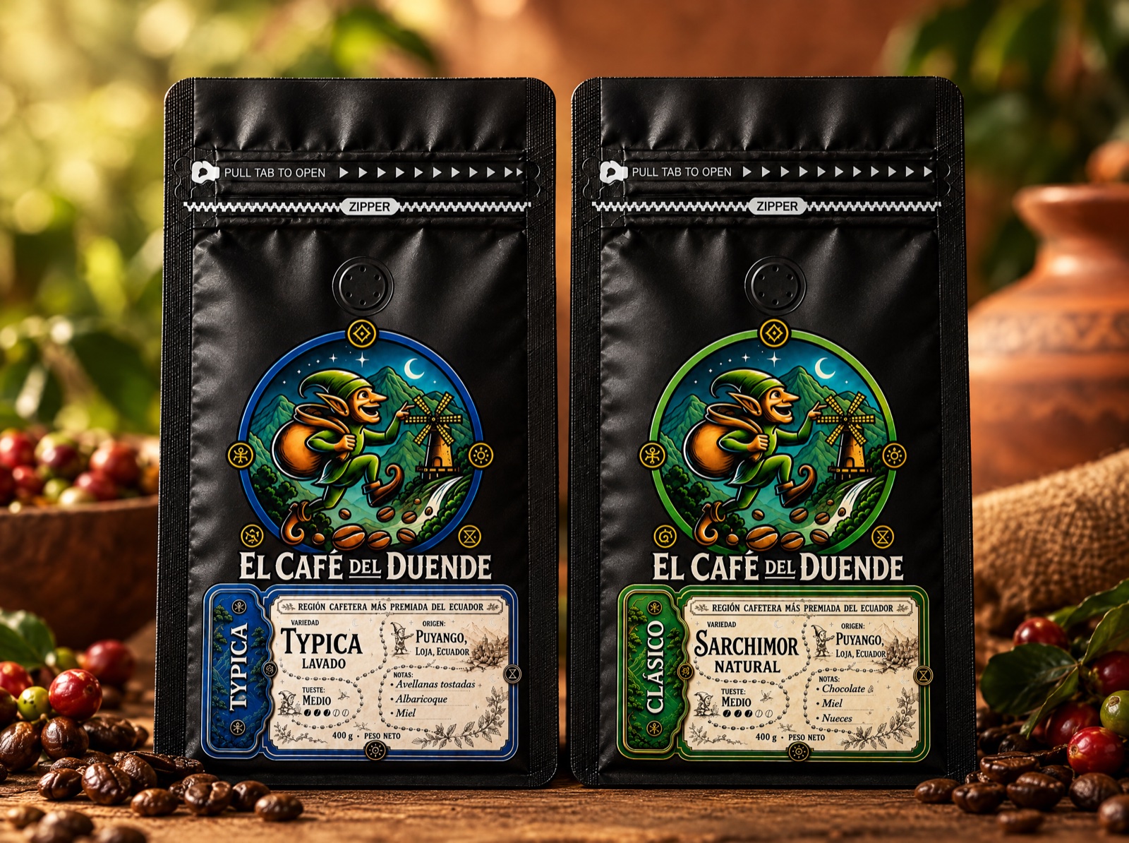 Mini Expedición Typica: un Typica de 200g y un Clásico de 200g.