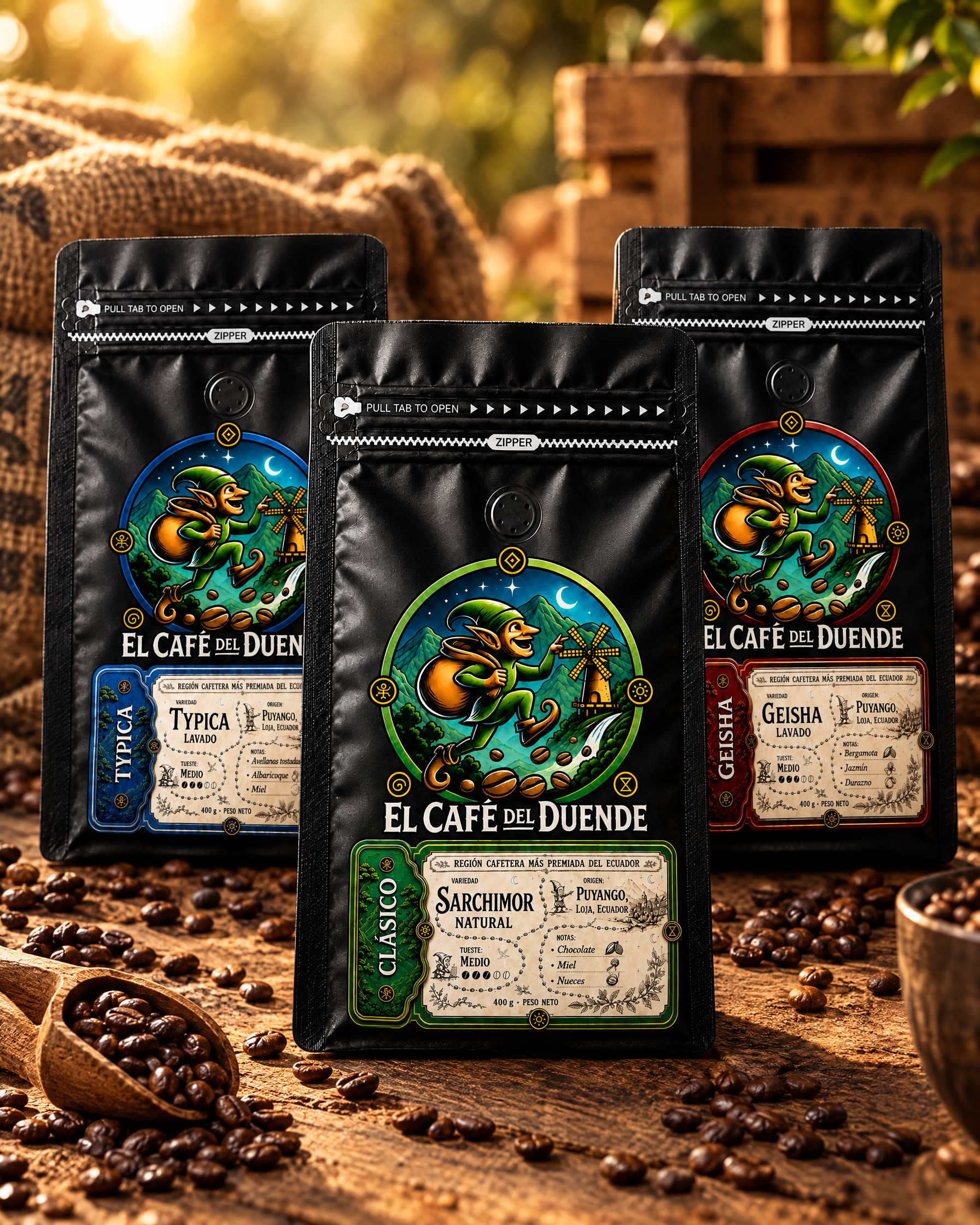 Pack Degustación: Clásico, Typica y Geisha