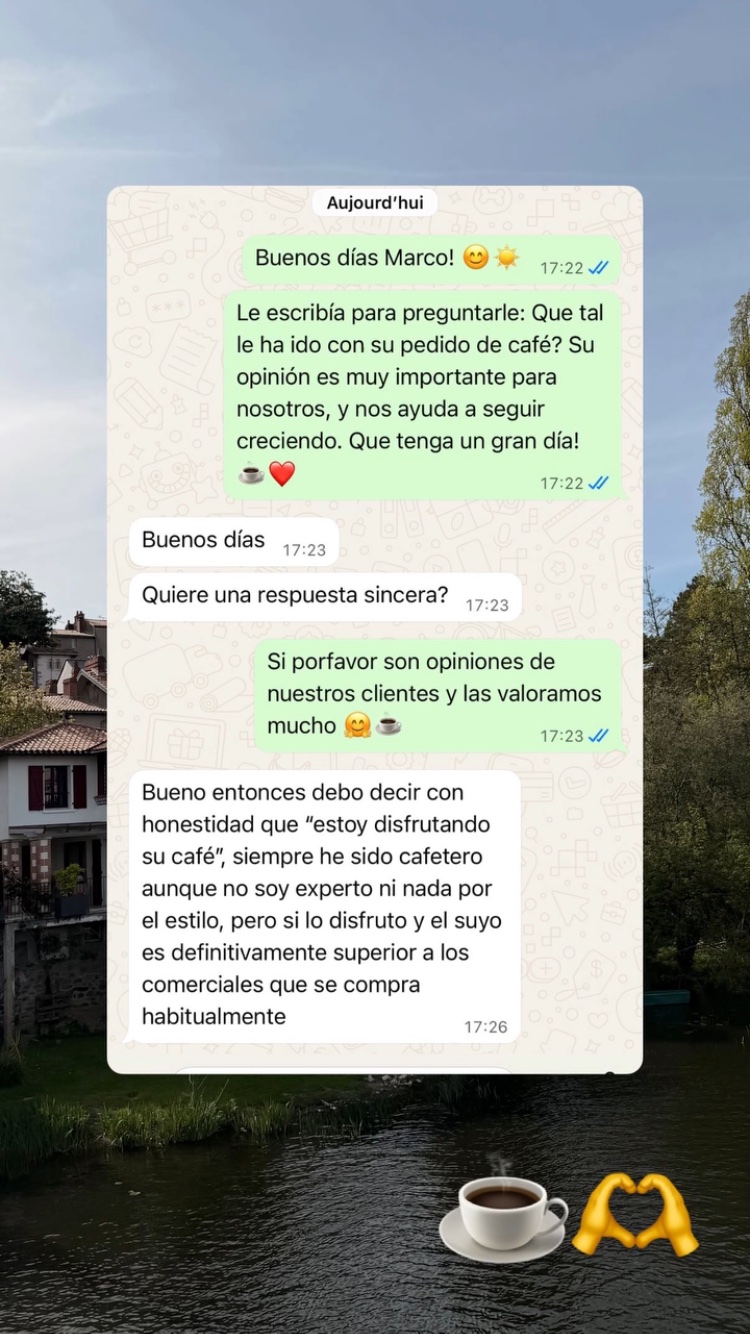 Reseña: definitivamente superior a los cafés comerciales que compra habitualmente.